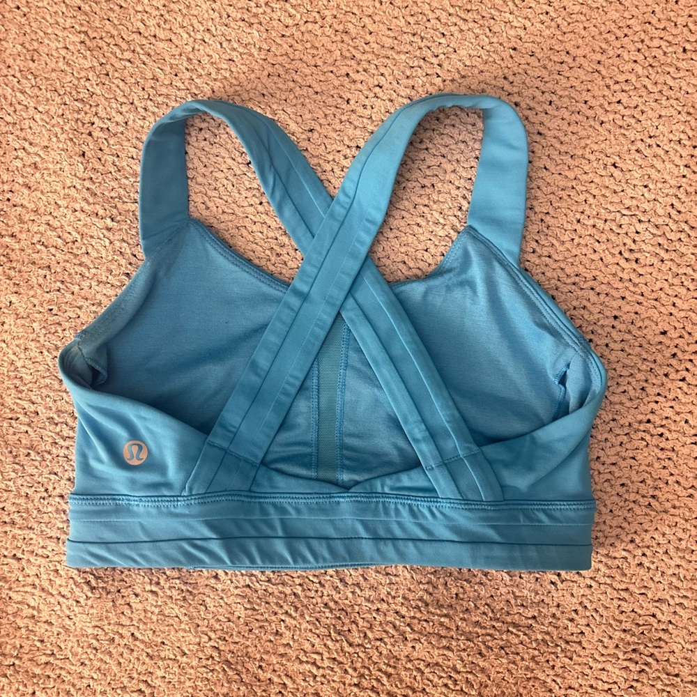 Y2K Lululemon Blue Sports Bra size 4 older style authentic